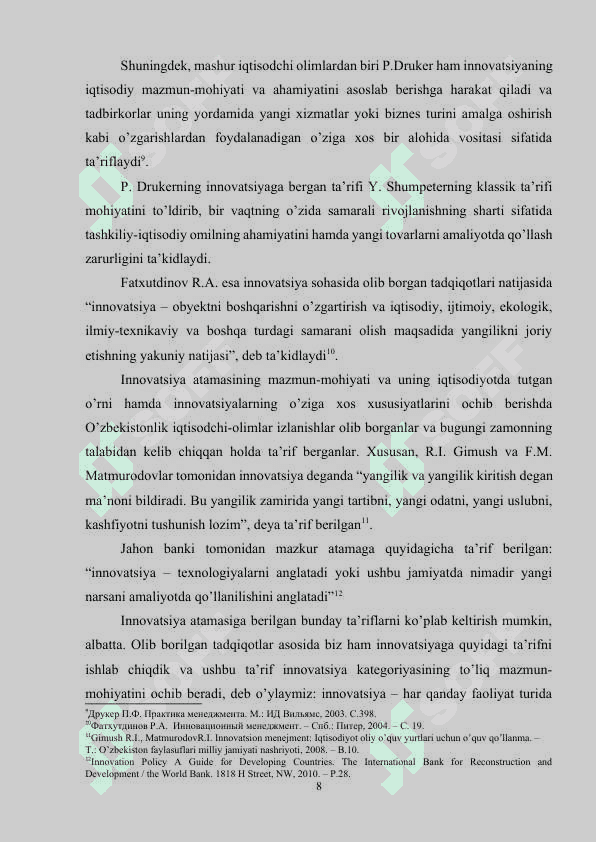O’ZBEKISTONDA KICHIK BIZNES VA XUSUSIY TADBIRKORLIK FAOLIYATI 8