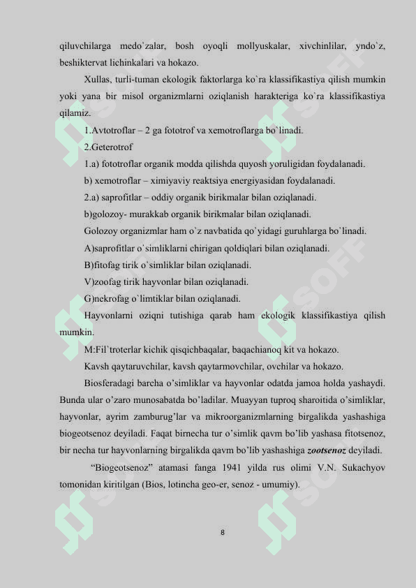 TIRIK ORGANIZMLAR VA JONSIZ TABIAT MAVZUSINI O'QITISH METODIKASI. 7