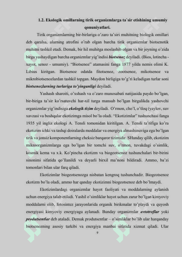 TIRIK ORGANIZMLAR VA JONSIZ TABIAT MAVZUSINI O'QITISH METODIKASI. 8