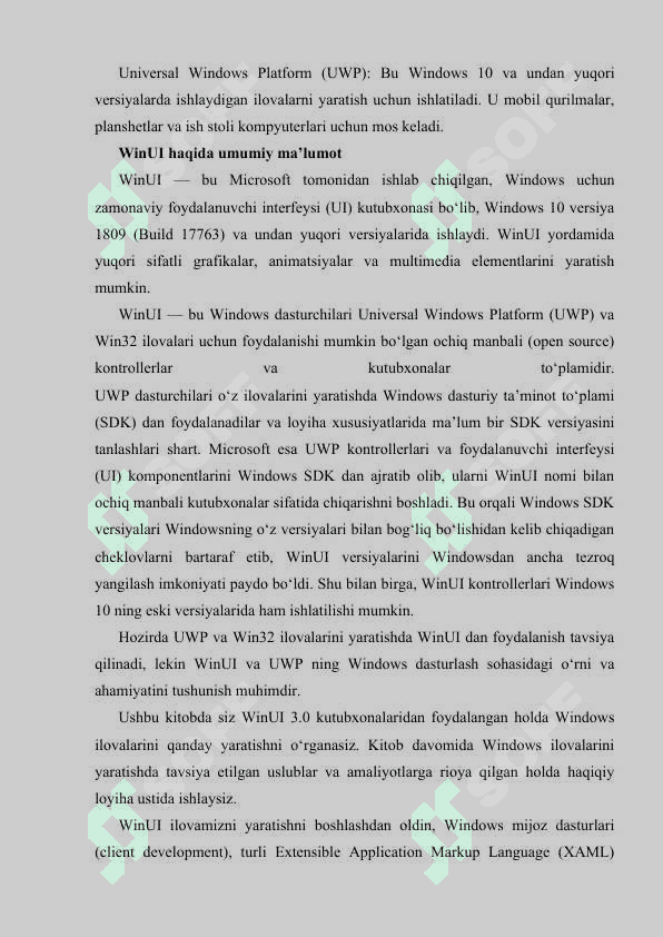 UWP(Win Ui) da grafika va multimedialar 8