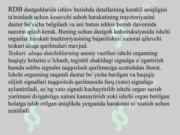 Teskari aloqa datchiklari 2