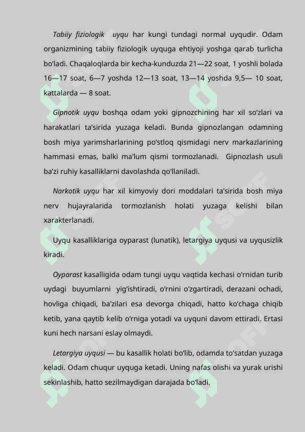 Uyqi buzulishlari klassifikatsiyasi.. 3