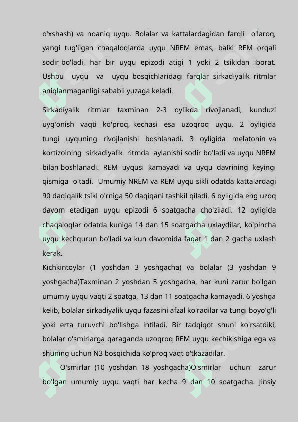 Uyqi buzulishlari klassifikatsiyasi.. 7