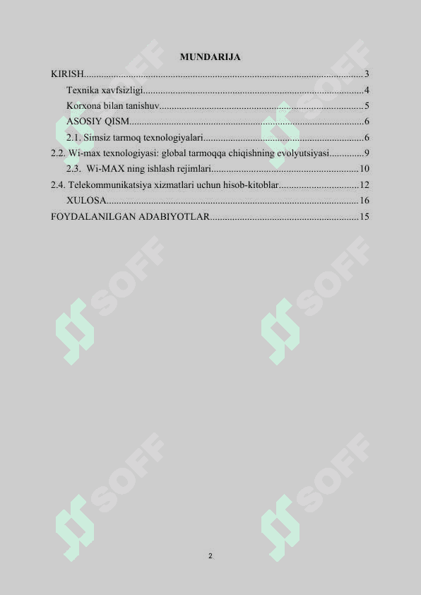 “O‘zbektelekom” AK Sirdaryo filiali amaliyot hisoboti 2