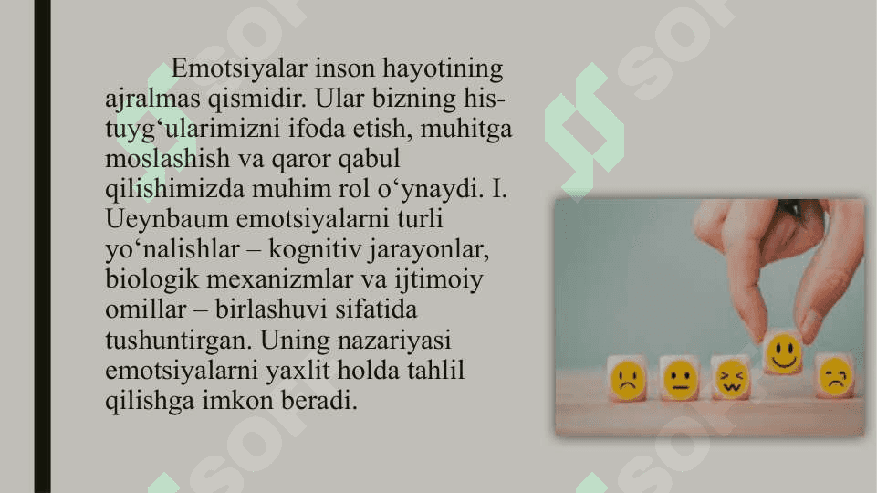 UEYNBAUMNING EMOTSIYA NAZARIYASI 3