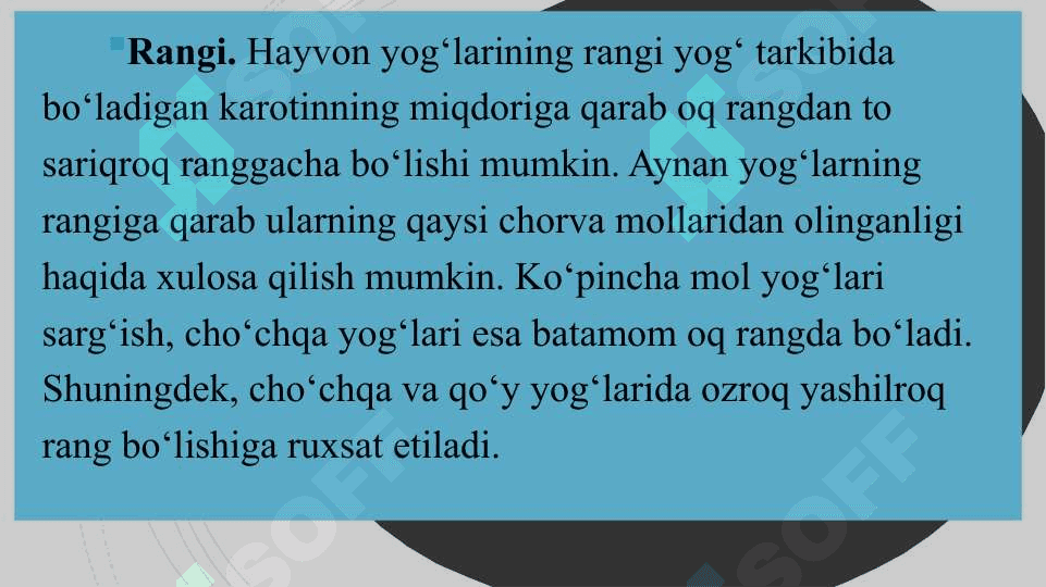 Yog'larning tarkibini tahlil qilish usullari 5