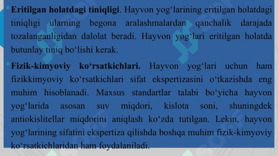 Yog'larning tarkibini tahlil qilish usullari 7