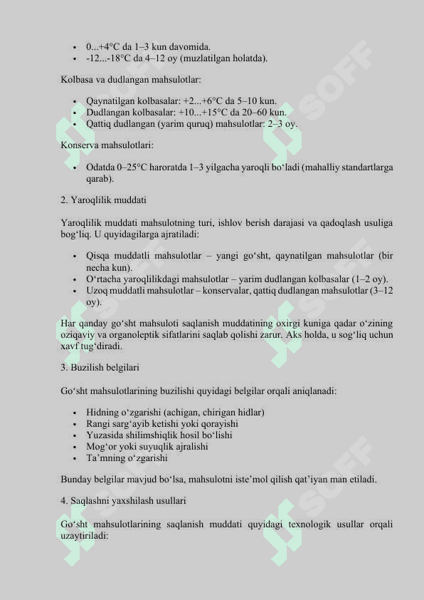 Go'sht va go'sht mahsulotlarining tarkibi 6