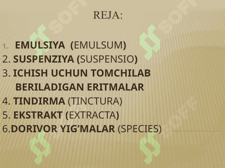 Emulsiyalar,tomchilar,tindirma,ekstraktlar 2