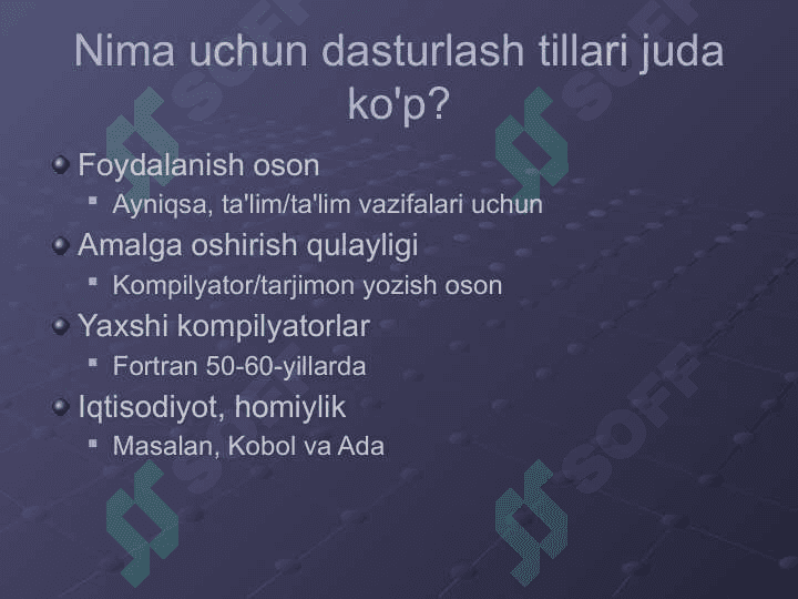 Dasturlash tillari 8