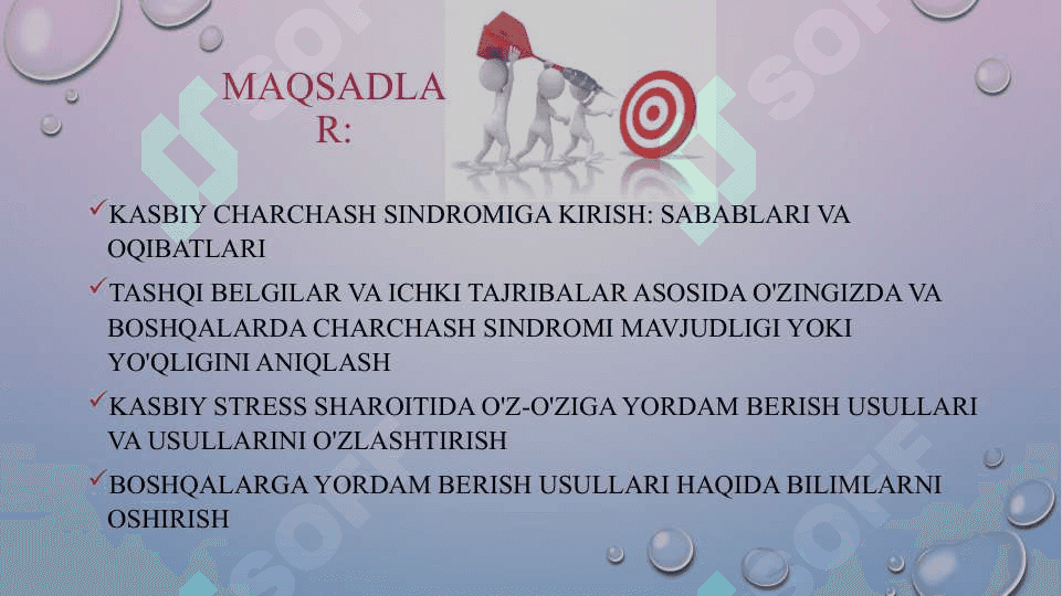 Kasbiy charchash sindromining oldini olish 2