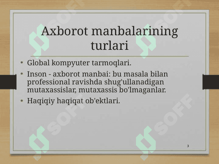 Axborot manbalarining turlari 3