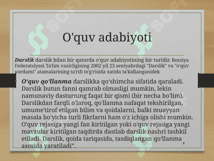 Axborot manbalarining turlari 8