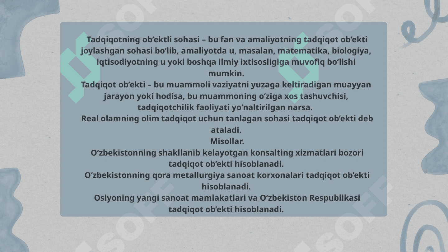 Pedagogik tadqiqorlar obyekti va predmeti 3