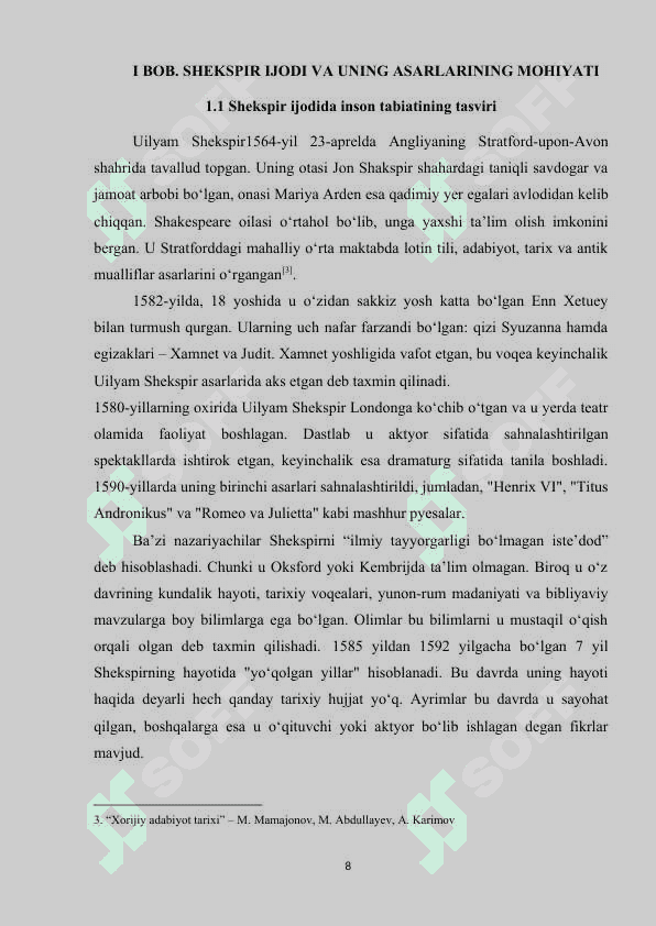 Wiliyam Shekspir va uning asarlarida inson tabiatining tasviri 8