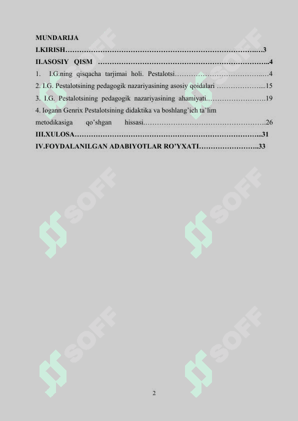 Pestalostining pedagogik qarashlari 2
