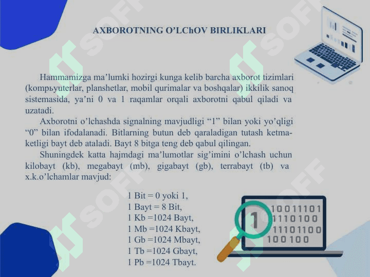 Аxborot  texnologiyalarining  asosiy tushunchalari 3