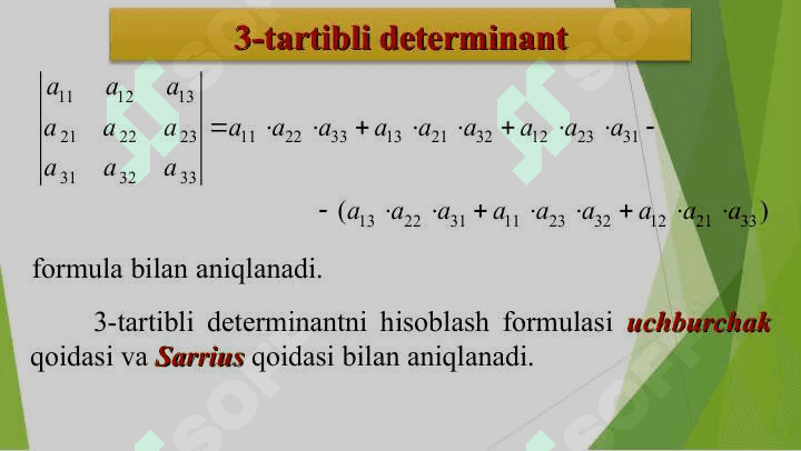 DETERMINANTLAR NAZARIYASI 5