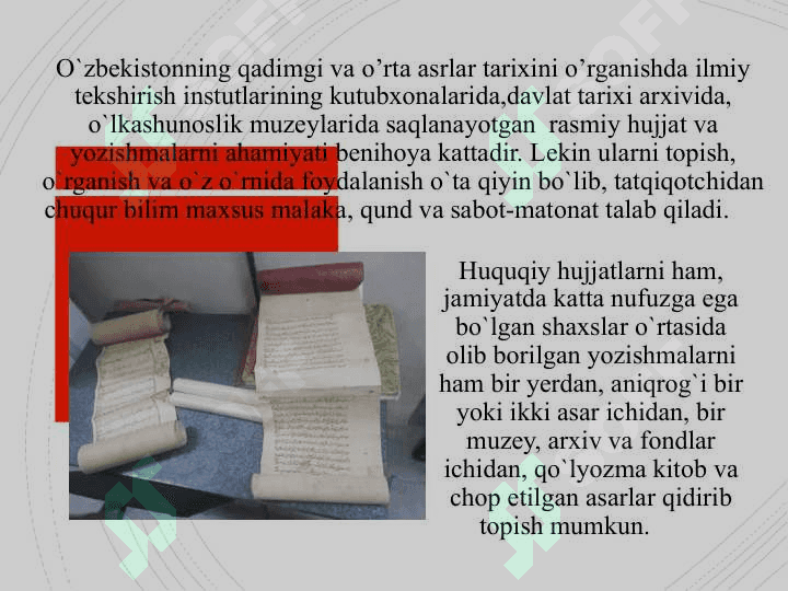 O‘zbekistondagi Sharq qo‘lyozmalari xazinalari va ularning faoliyati. 4