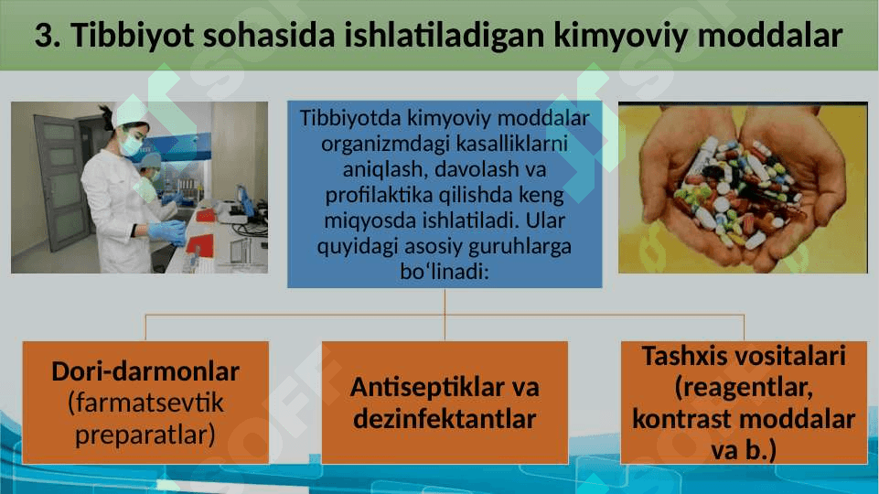 Tegishli sohada ishlatiladigan kimyoviy moddalar 7