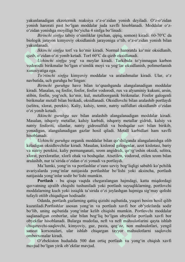 Yong‘in xavfsizligi asoslari. Yong‘in xavfsizligini ta’minlash choralari. 6