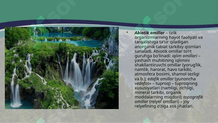 EKOLOGIK OMILLAR 4