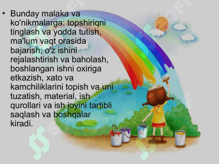 BOLALARNI TURLI FAOLIYAT YO‘NALISHLARIDA SAVODGA O‘RGATISHGA TAYYORLASH. 3