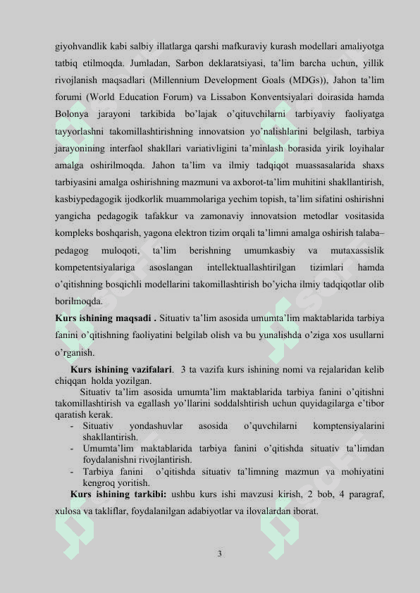 SITUATIV TA’LIM ASOSIDA UMUMTA’LIM MAKTABLARIDA TARBIYA FANINI O’QITISH 3