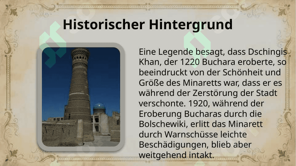 Das Kalon-Minarett 3