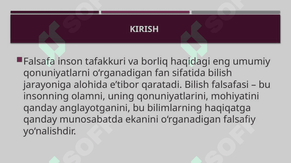 Bilish toʻgʻrisidagi talimotlar 3