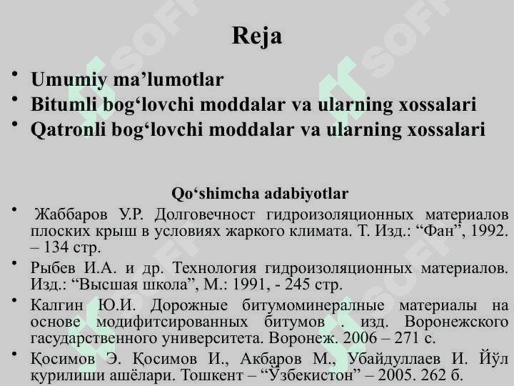 BITUM VA QATRON ASOSIDAGI MATERIALLAR 2