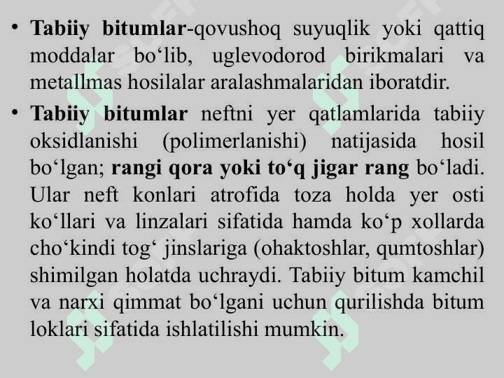 BITUM VA QATRON ASOSIDAGI MATERIALLAR 4