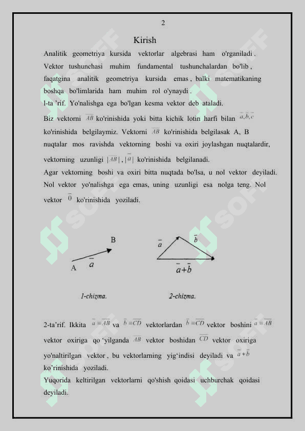 Stereometriyada vektorlar metodi 2