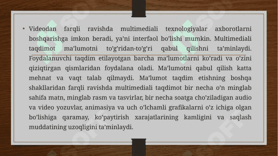 Multimediali ilovalarni klassifikatsiyasi va qo`llanish sohalari 4