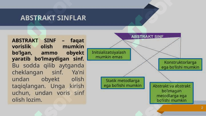 Abstrakt sinflar 2