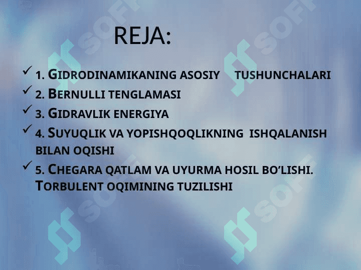 SUYUQLIKLAR VA GAZLAR MEXANIKASI. 2