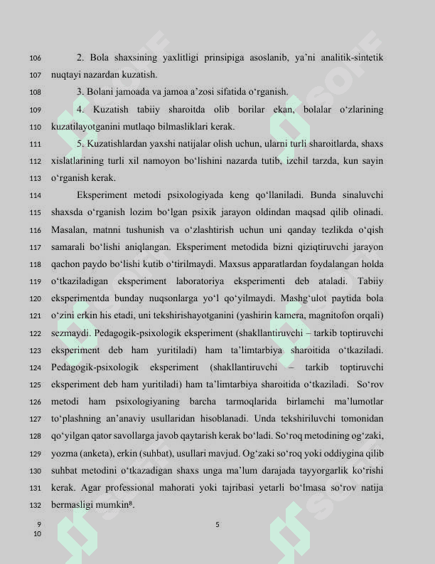 Bog‘chada psixologik muhitni ta’minlash 5