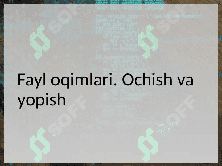 C++ da fayllar bilan ishlash 4