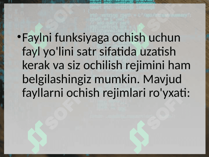 C++ da fayllar bilan ishlash 7
