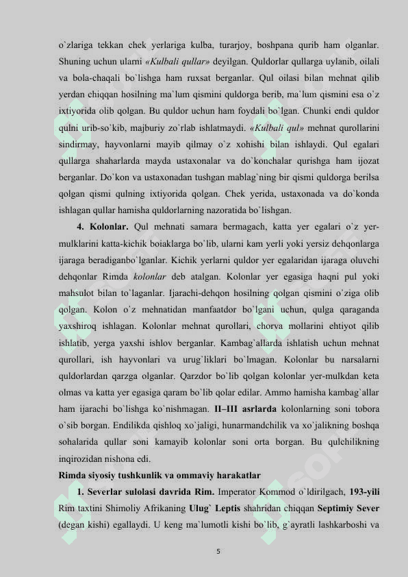 Antik qulchilik va uning o‘zga xos xususiyatlari 5