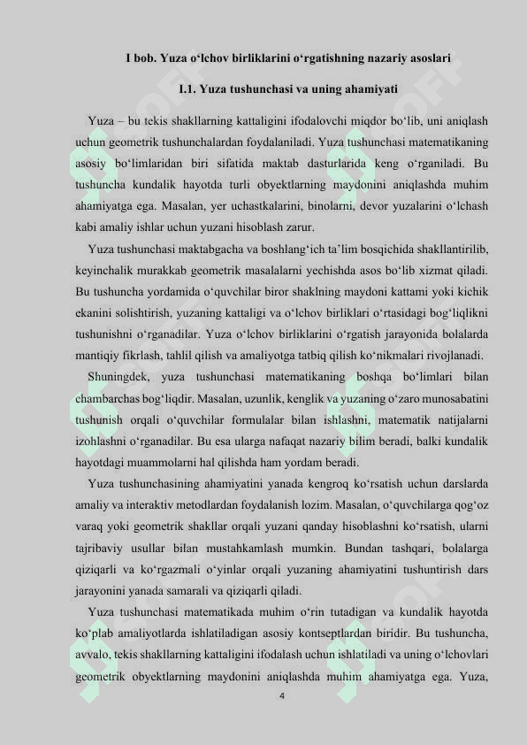 3-sinflarda yuza oʻlchov birliklarini oʻrgatish metodikasi 4