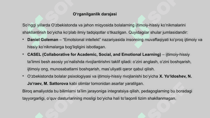 Bolalarning ijtimoiy va hissiy ko'nikmalar. 5
