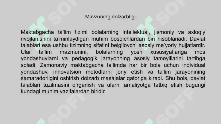 Davlat talablari tuzilmasi 2