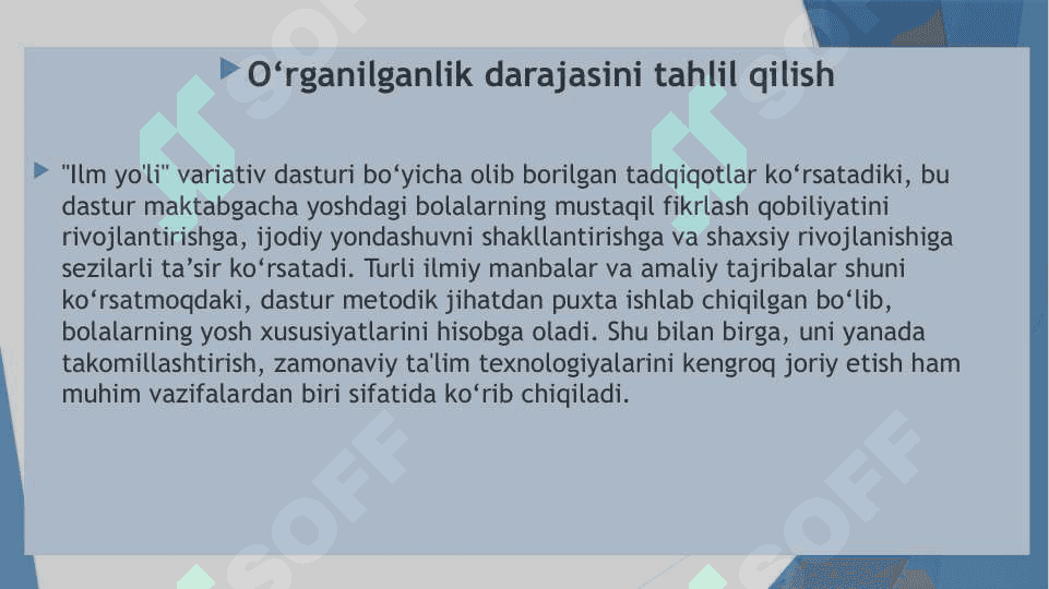 ''llm yo'li variativ dasturi mohiyati''llm yo'li variativ dasturi mohiyati 5