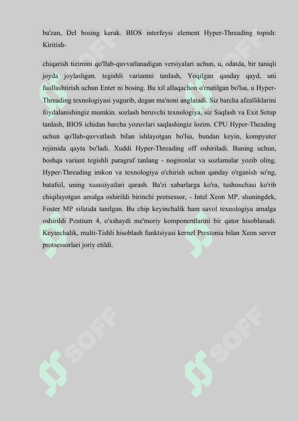Huper-Threading texnologiyasi 4