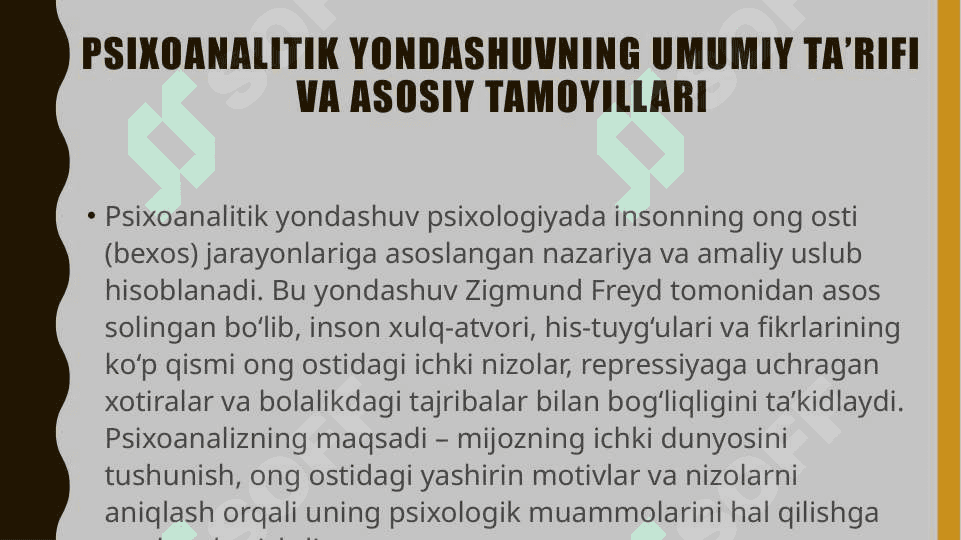 Psixologik konsultatsiyada psixoanalitik yondashuv 3