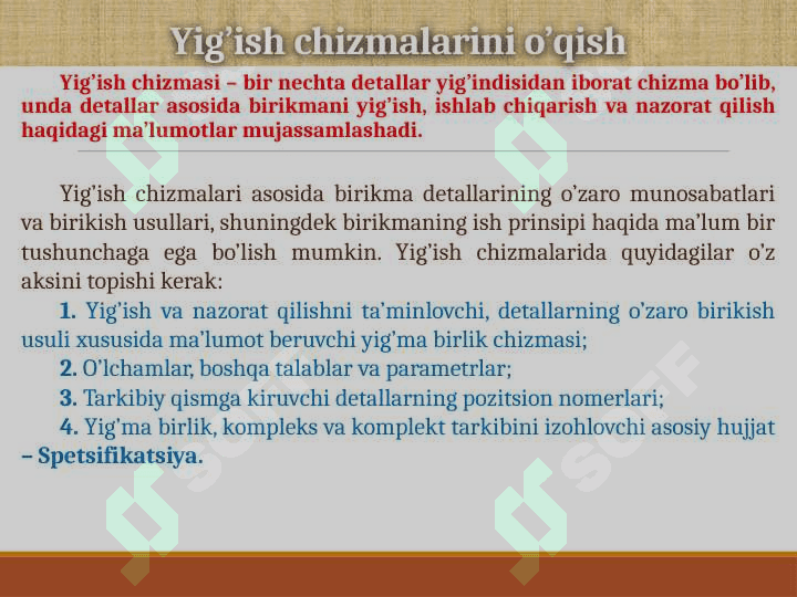 Yig‘ish chizmalari 2