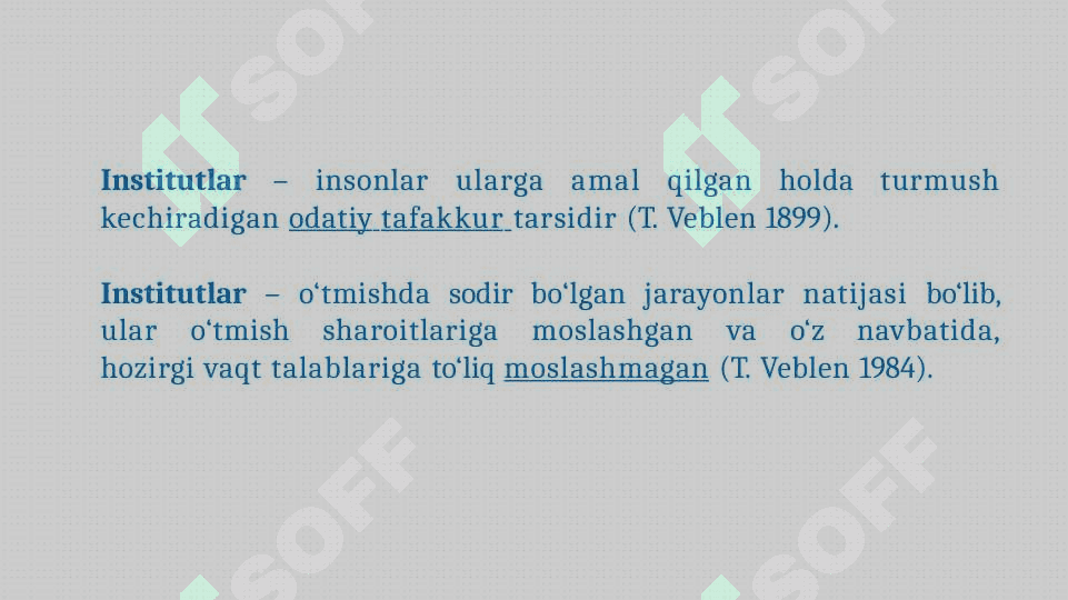 Institutlar va ularning jamiyat rivojlanishidagi roli 4