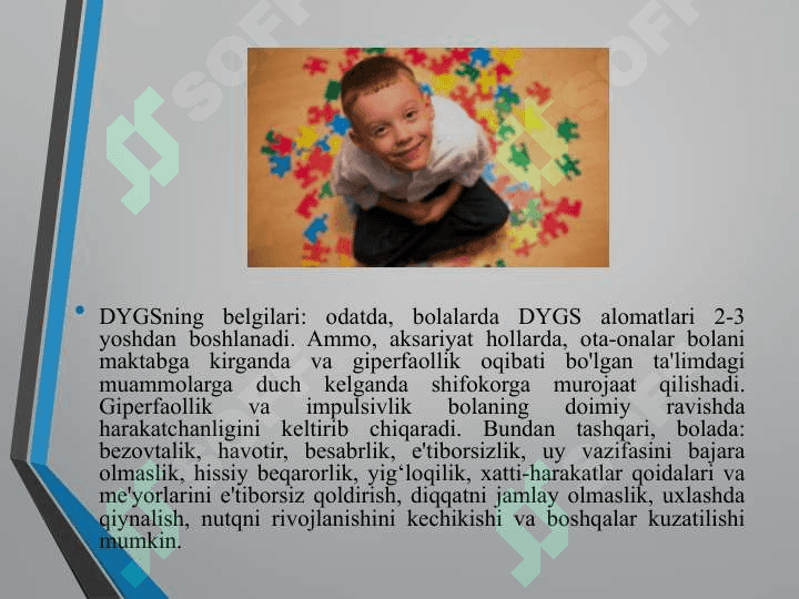 Bolalardagi e’tibor yetishmovchiligi sindromi 4