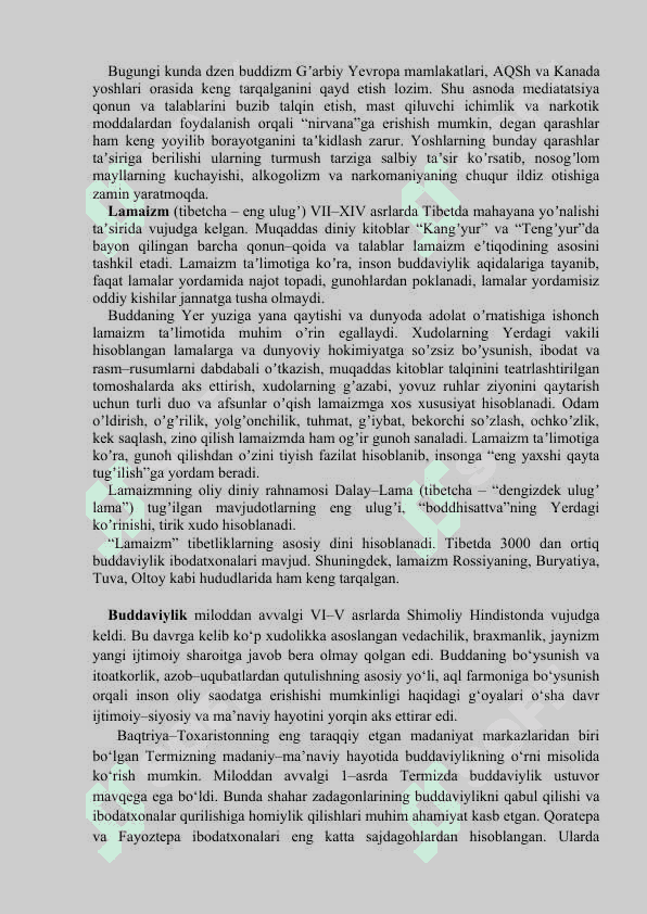 Jahon dinlari: buddizm va xristianlik va ulardagi ta’limiy-tarbiyaviy qarashlar. 5